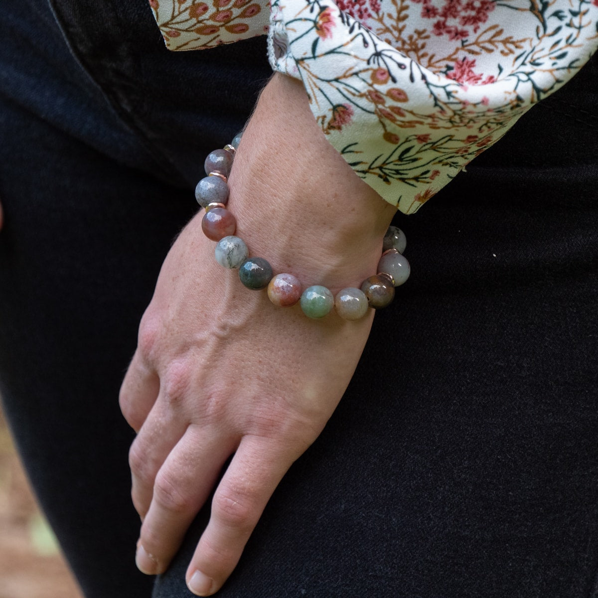 Bracelet Kamelia en pierres naturelles d’Agate Indienne - SLOYA